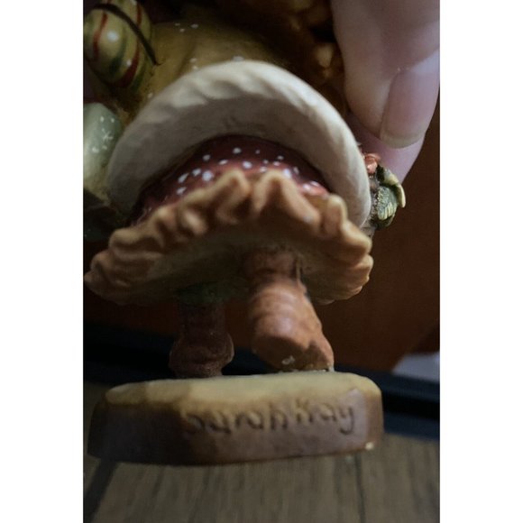 Vtg ANRI Yuletide Cheer Wood Carving Girl & Basket Figurine Signed Christmas - Picture 9 of 13